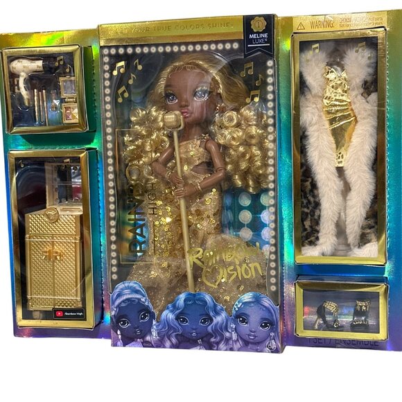 Rainbow High Rainbow Vision Divas - MELINE LUXE - Gold Yellow Fashion Doll - Picture 1 of 10